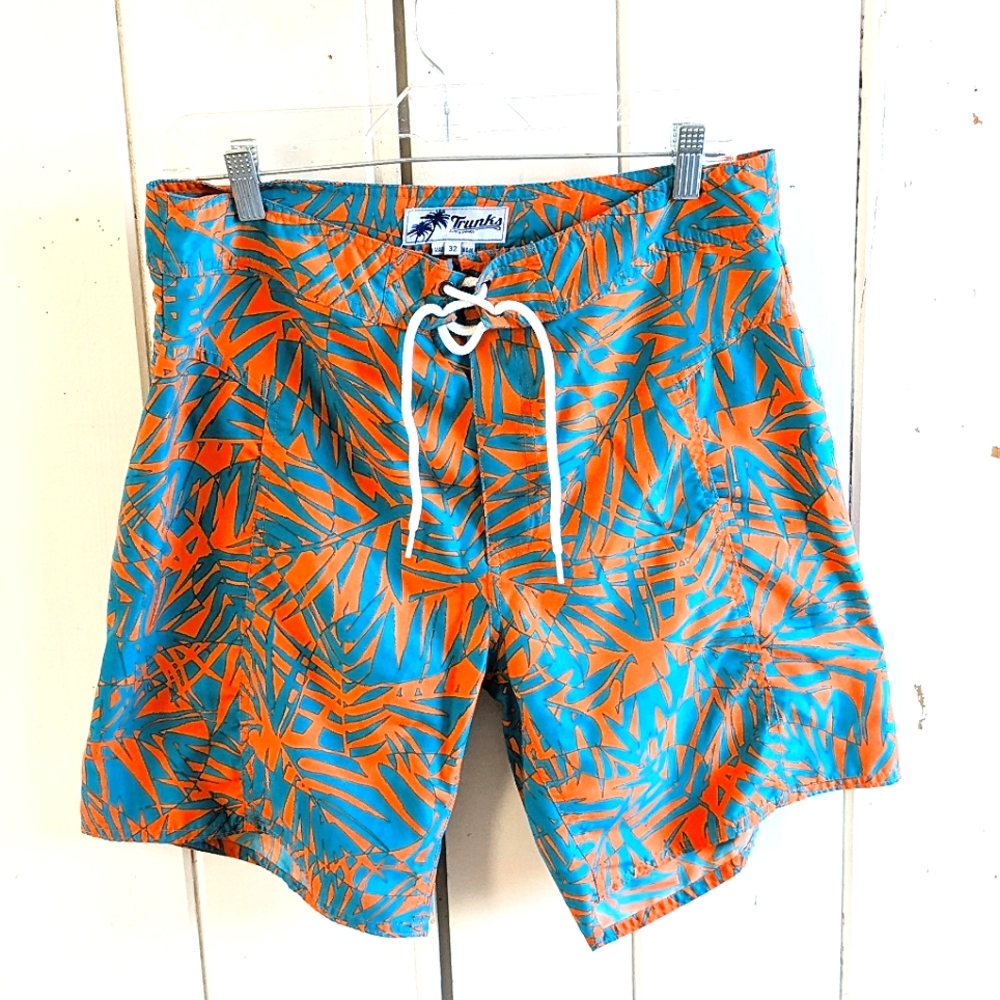Surf & Swim Co. Orange and Blue Swim Trunks